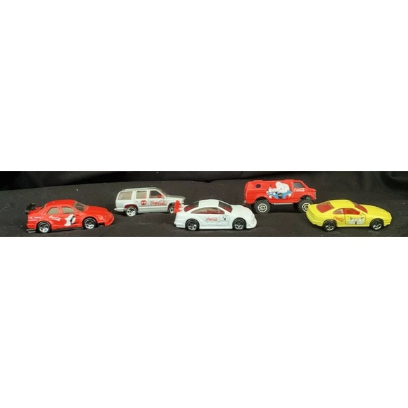 VTG Matchbox Set 5 Coca Cola Diecast Cars Vehicle Chevy Tahoe Van BMW Opel Alfa - Picture 5 of 12